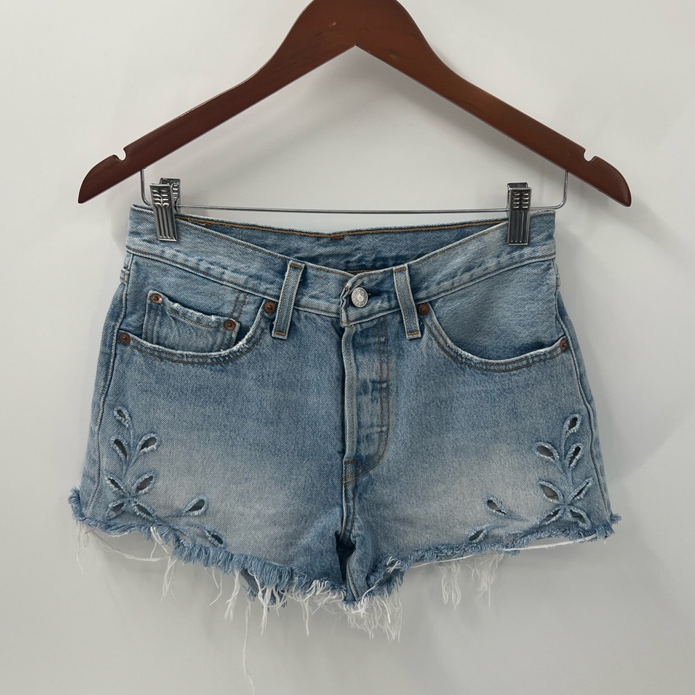 Levi’s 501 denim eyelet shorts